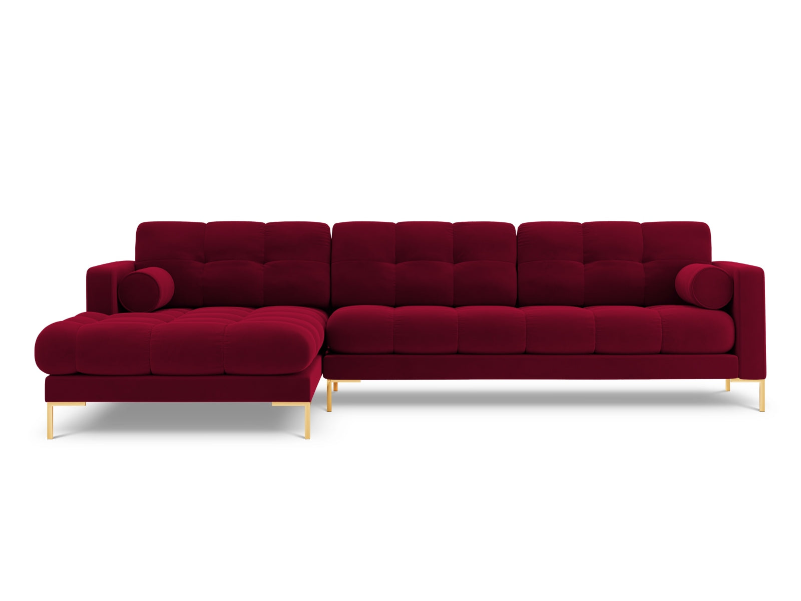 5-Sitzer Ecksofa links Bali in Red-Bluvel präsentiert im Onlineshop von KAQTU Design AG. Ecksofa links ist von Cosmopolitan Design