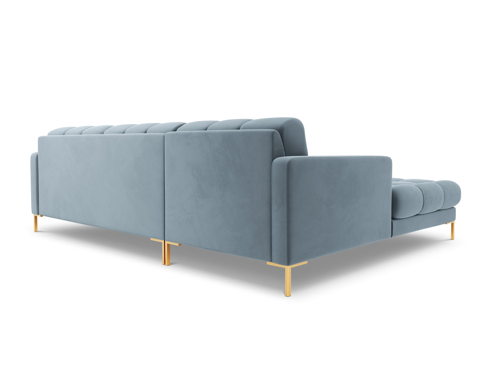 5-Sitzer Ecksofa links Bali in Light Blue-Bluvel präsentiert im Onlineshop von KAQTU Design AG. Ecksofa links ist von Cosmopolitan Design
