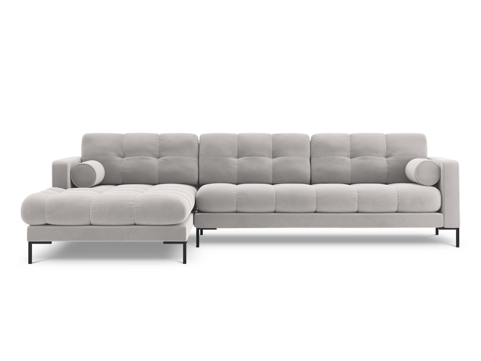 5-Sitzer Ecksofa links Bali in Silver-Bluvel präsentiert im Onlineshop von KAQTU Design AG. Ecksofa links ist von Cosmopolitan Design
