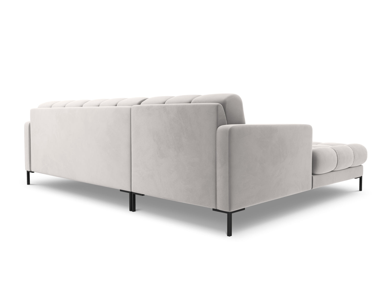 5-Sitzer Ecksofa links Bali in Silver-Bluvel präsentiert im Onlineshop von KAQTU Design AG. Ecksofa links ist von Cosmopolitan Design