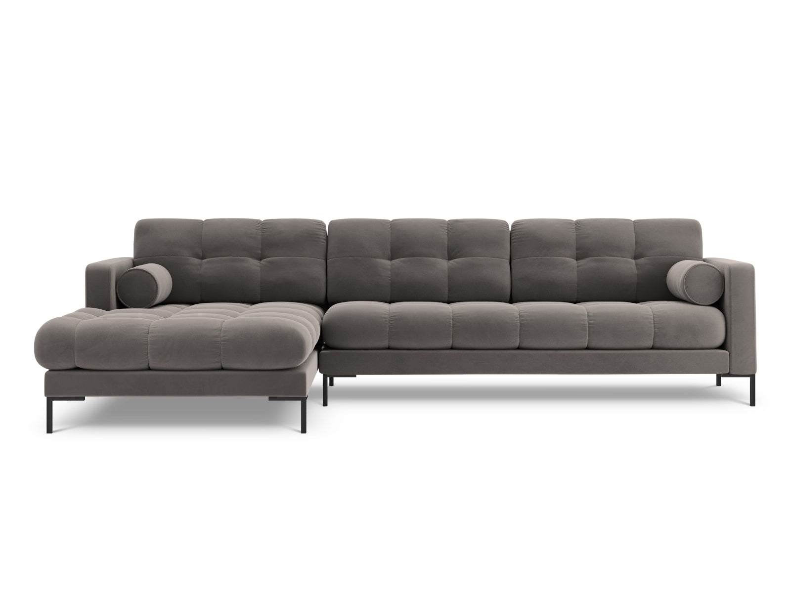 5-Sitzer Ecksofa links Bali in Light Grey-Bluvel präsentiert im Onlineshop von KAQTU Design AG. Ecksofa links ist von Cosmopolitan Design