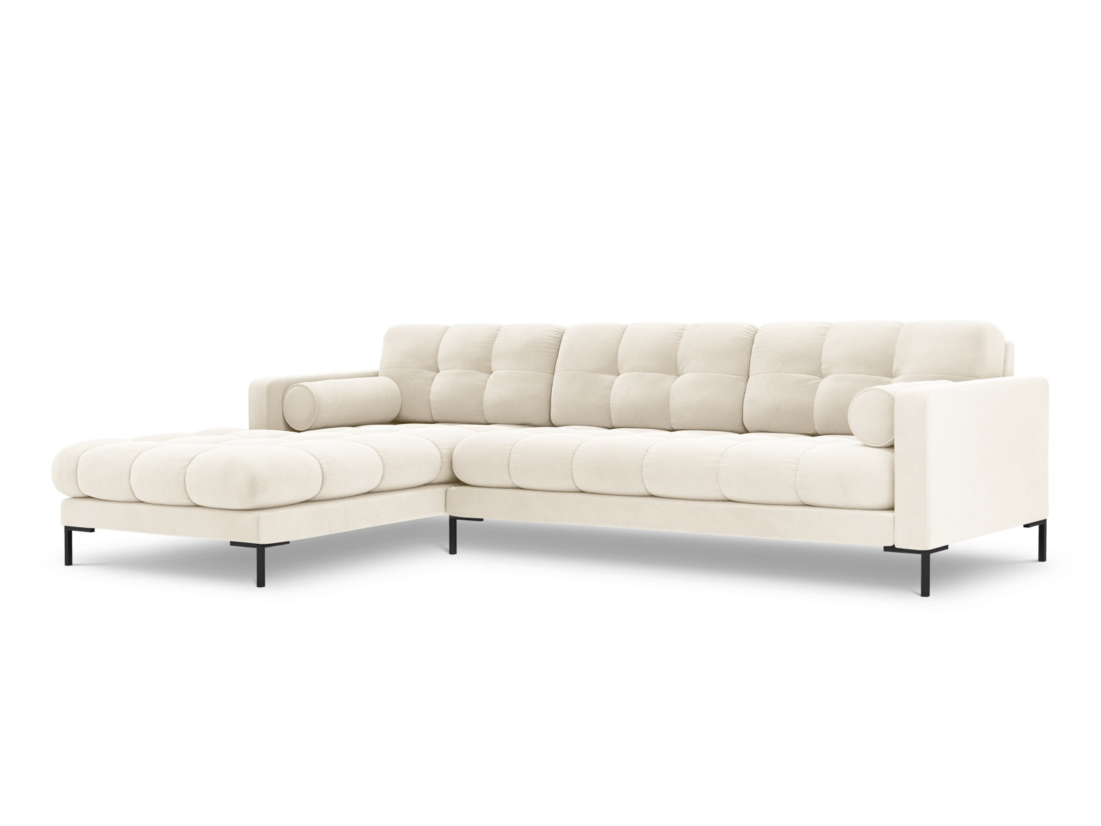 5-Sitzer Ecksofa links Bali in Light Beige-Bluvel präsentiert im Onlineshop von KAQTU Design AG. Ecksofa links ist von Cosmopolitan Design