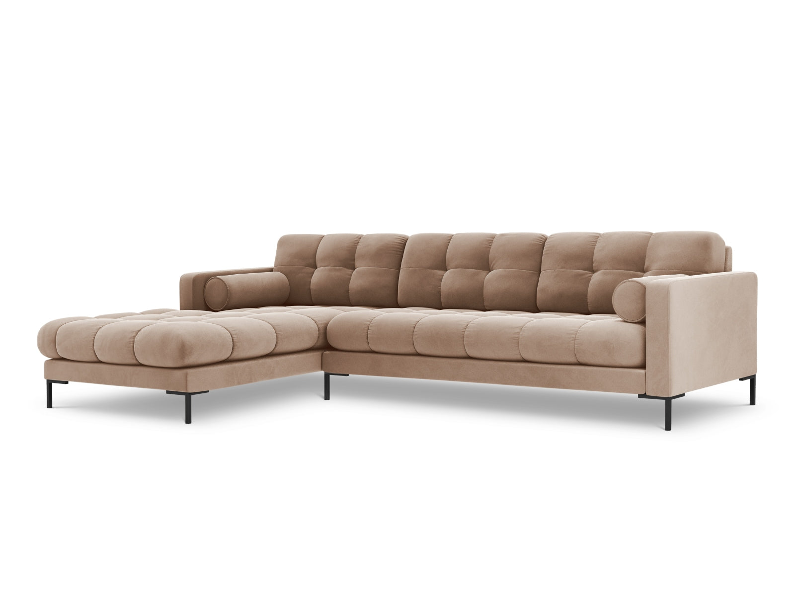 5-Sitzer Ecksofa links Bali in Beige-Bluvel präsentiert im Onlineshop von KAQTU Design AG. Ecksofa links ist von Cosmopolitan Design