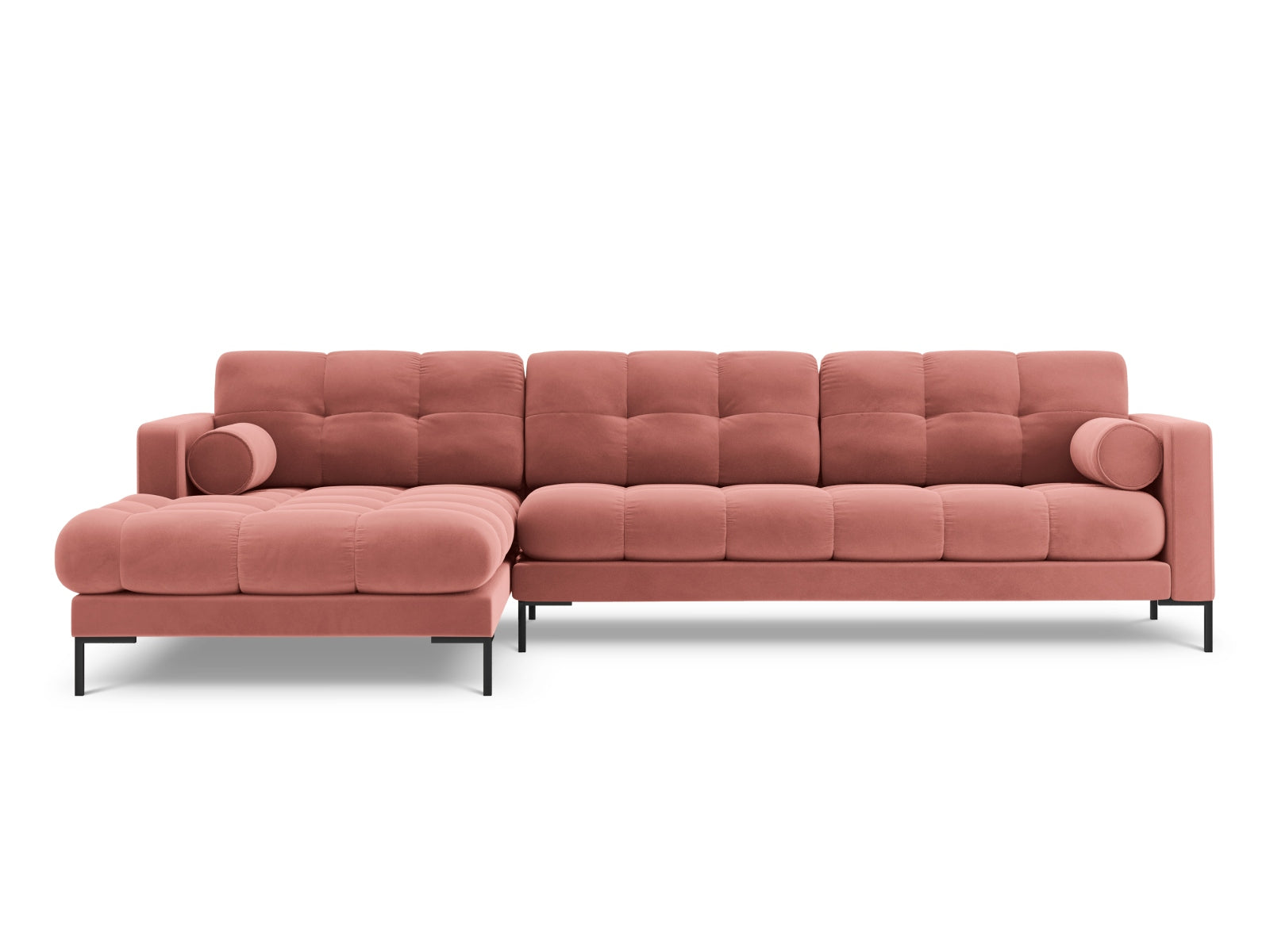 5-Sitzer Ecksofa links Bali in Pink-Bluvel präsentiert im Onlineshop von KAQTU Design AG. Ecksofa links ist von Cosmopolitan Design