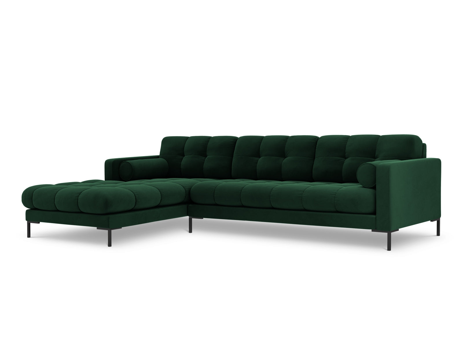 5-Sitzer Ecksofa links Bali in Bottle Green-Bluvel präsentiert im Onlineshop von KAQTU Design AG. Ecksofa links ist von Cosmopolitan Design
