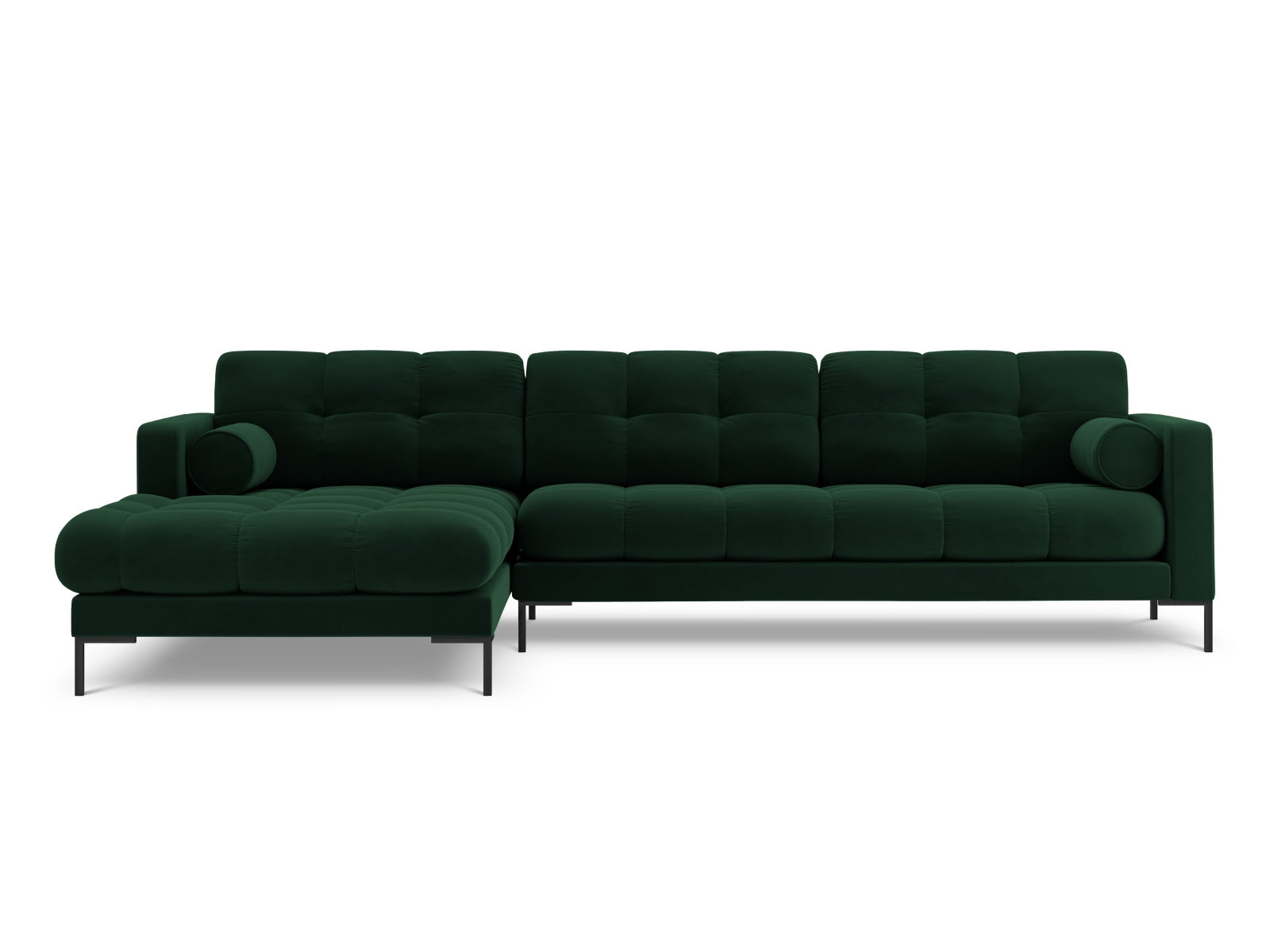 5-Sitzer Ecksofa links Bali in Bottle Green-Bluvel präsentiert im Onlineshop von KAQTU Design AG. Ecksofa links ist von Cosmopolitan Design
