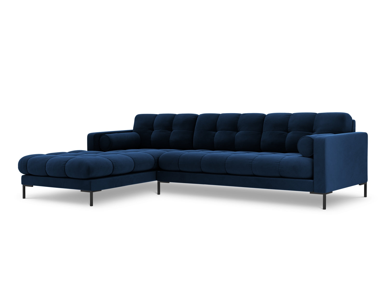 5-Sitzer Ecksofa links Bali in Royal Blue-Bluvel präsentiert im Onlineshop von KAQTU Design AG. Ecksofa links ist von Cosmopolitan Design
