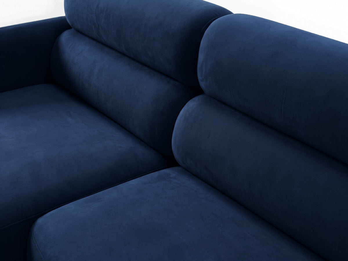 Ecksofa links Malmo von Cosmopolitan Design mit Bluvel-Bezug und flachen schwarzen Beinen