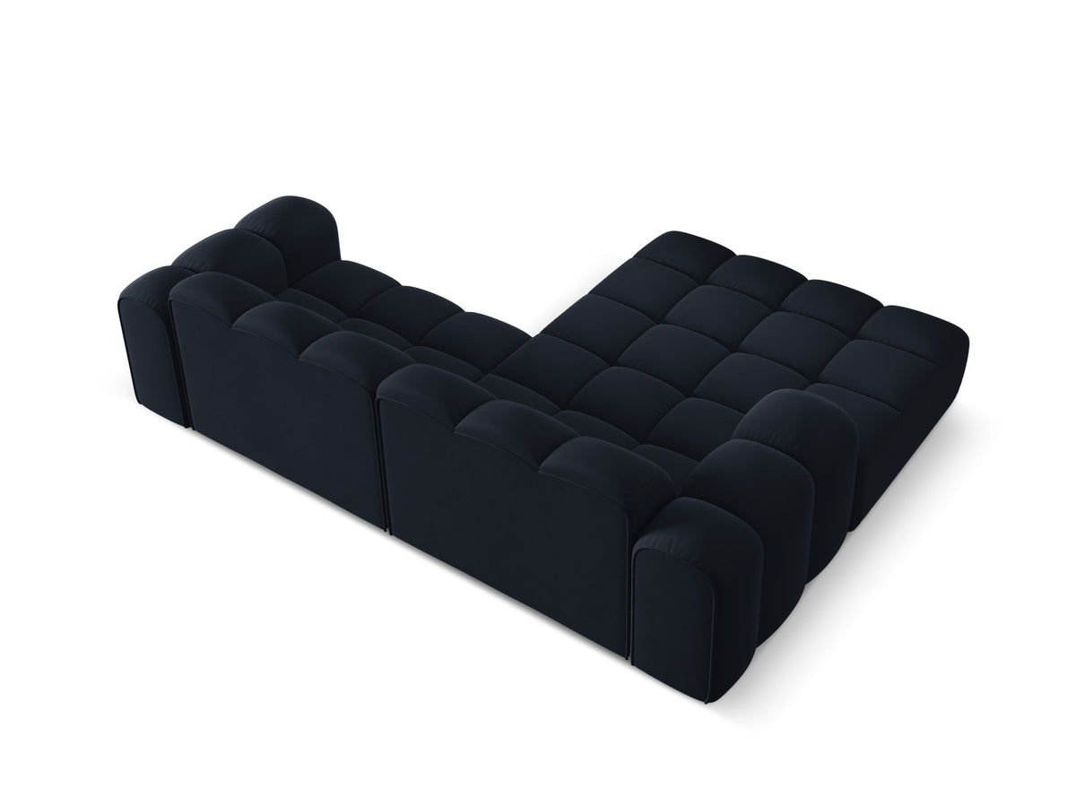 Ecksofa links Treno von Cosmopolitan Design mit Stoffbezug und schwarzen Beinen