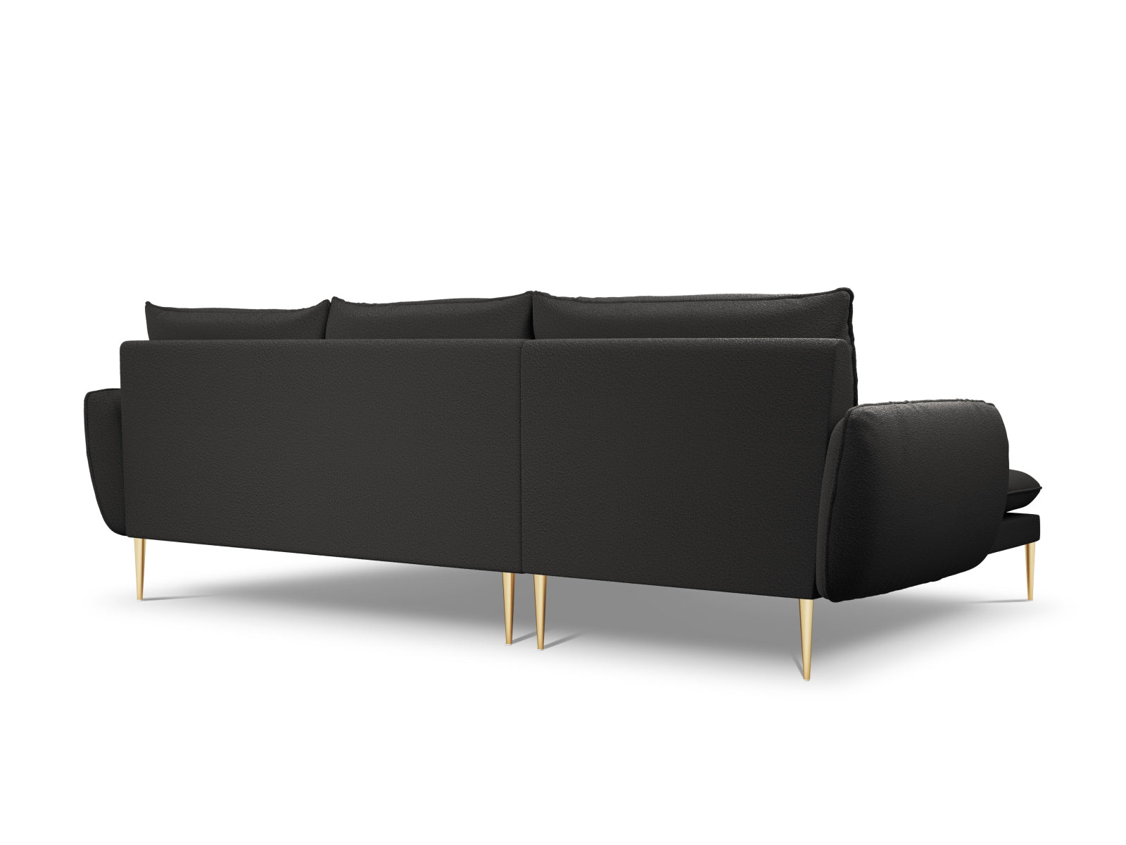 Stylisches L-Sofa in Boucle-Optik, linksseitig, 5-Sitzer mit 170 cm Breite, perfekt für zeitgemäße Inneneinrichtungen.