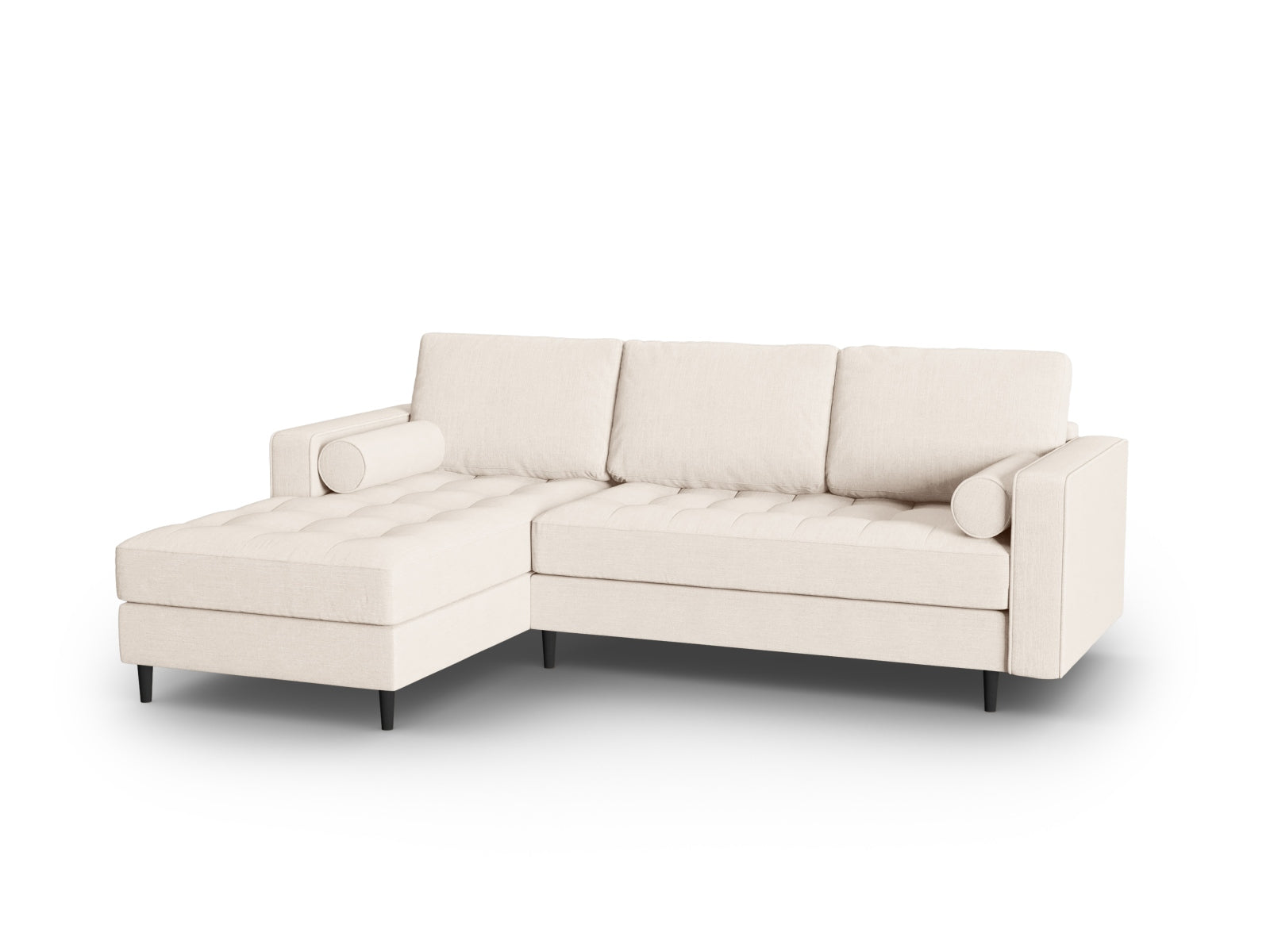 4-Sitzer Ecksofa links Aspen in Light Beige-Melva präsentiert im Onlineshop von KAQTU Design AG. Ecksofa links ist von Cosmopolitan Design