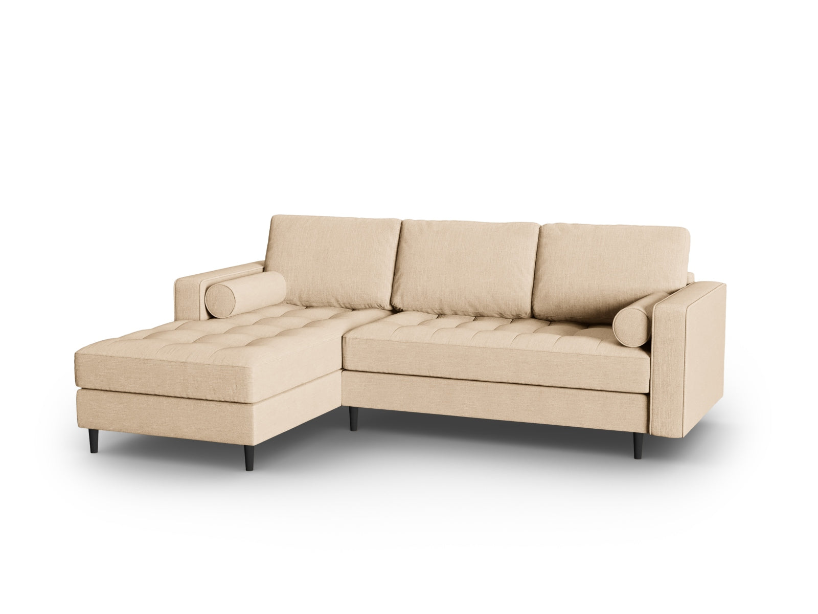 4-Sitzer Ecksofa links Aspen in Beige-Melva präsentiert im Onlineshop von KAQTU Design AG. Ecksofa links ist von Cosmopolitan Design