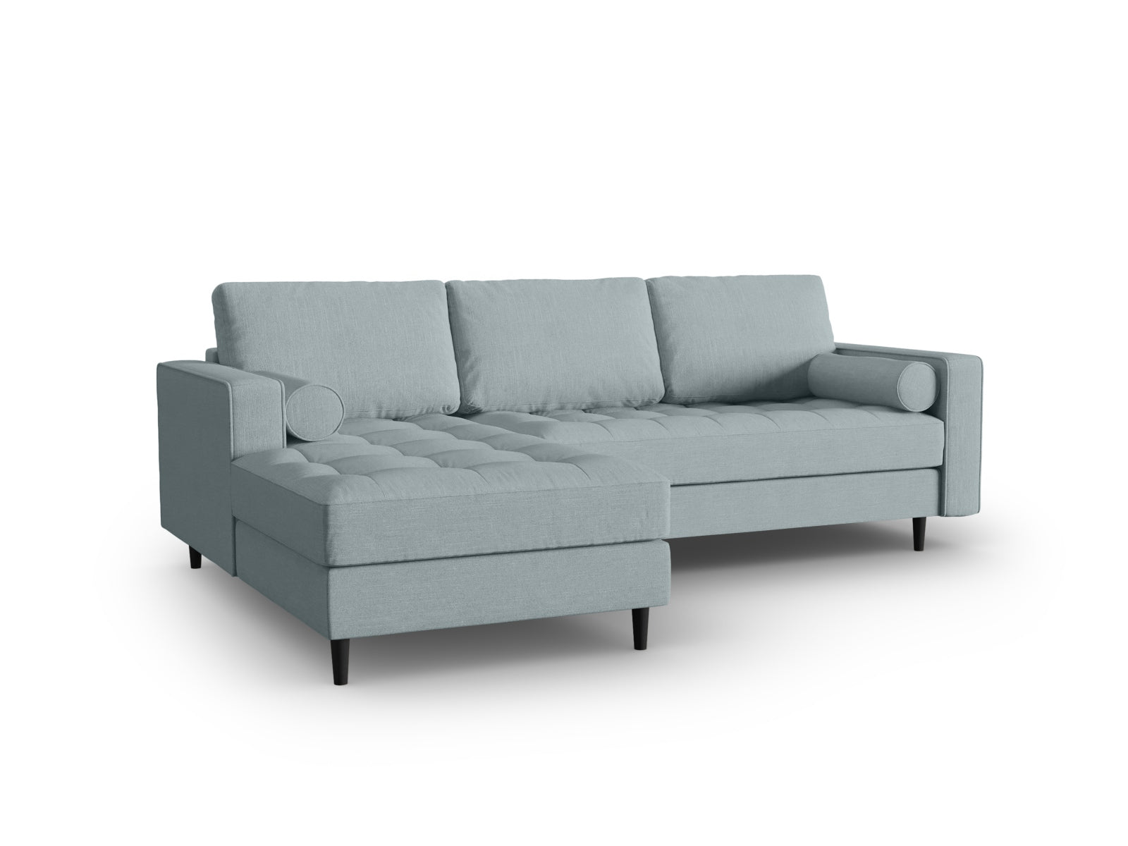 4-Sitzer Ecksofa links Aspen in Blue-Melva präsentiert im Onlineshop von KAQTU Design AG. Ecksofa links ist von Cosmopolitan Design