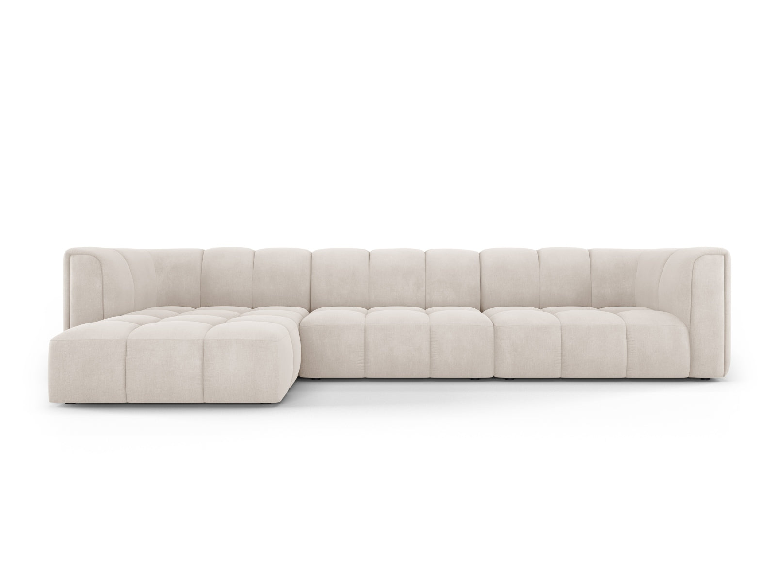 5-Sitzer Ecksofa links modular Moritz in Beige-Rebel präsentiert im Onlineshop von KAQTU Design AG. Ecksofa links ist von Cosmopolitan Design