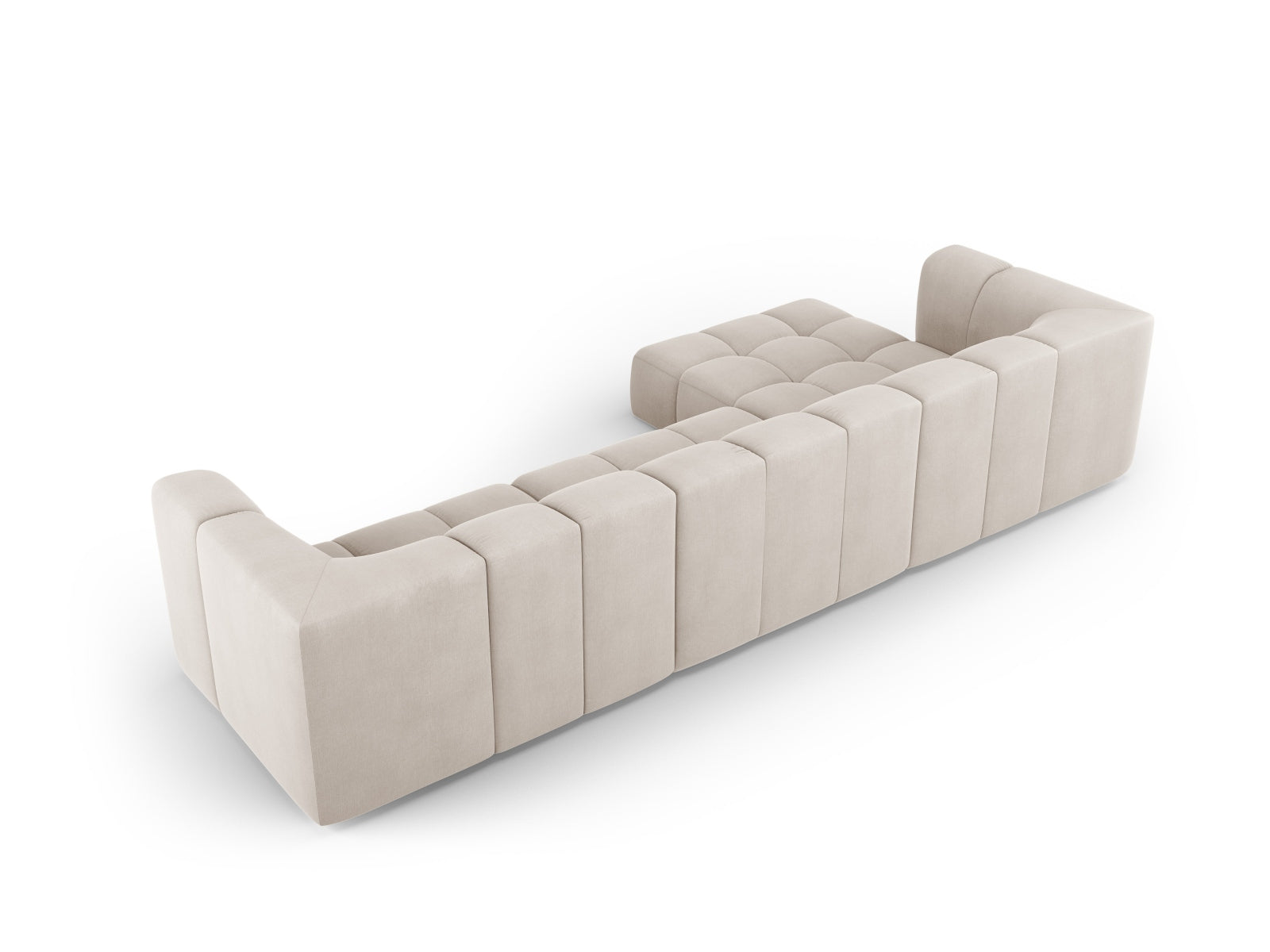 5-Sitzer Ecksofa links modular Moritz in Beige-Rebel präsentiert im Onlineshop von KAQTU Design AG. Ecksofa links ist von Cosmopolitan Design