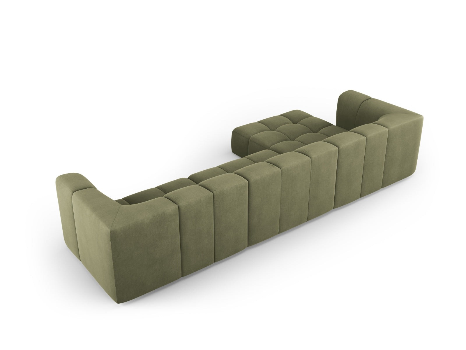 5-Sitzer Ecksofa links modular Moritz in Light Green-Rebel präsentiert im Onlineshop von KAQTU Design AG. Ecksofa links ist von Cosmopolitan Design