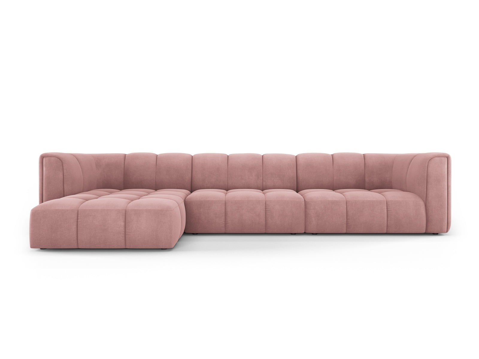 5-Sitzer Ecksofa links modular Moritz in Pink-Rebel präsentiert im Onlineshop von KAQTU Design AG. Ecksofa links ist von Cosmopolitan Design