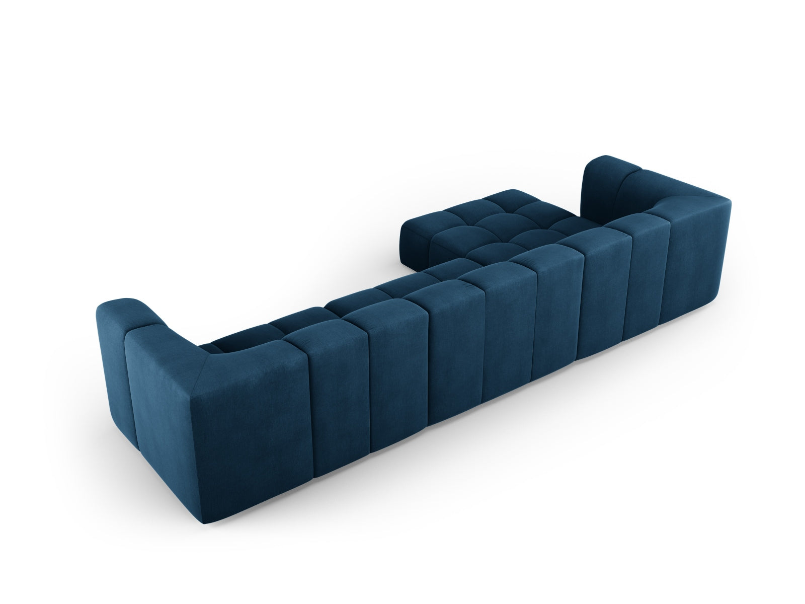 5-Sitzer Ecksofa links modular Moritz in Royal Blue-Rebel präsentiert im Onlineshop von KAQTU Design AG. Ecksofa links ist von Cosmopolitan Design
