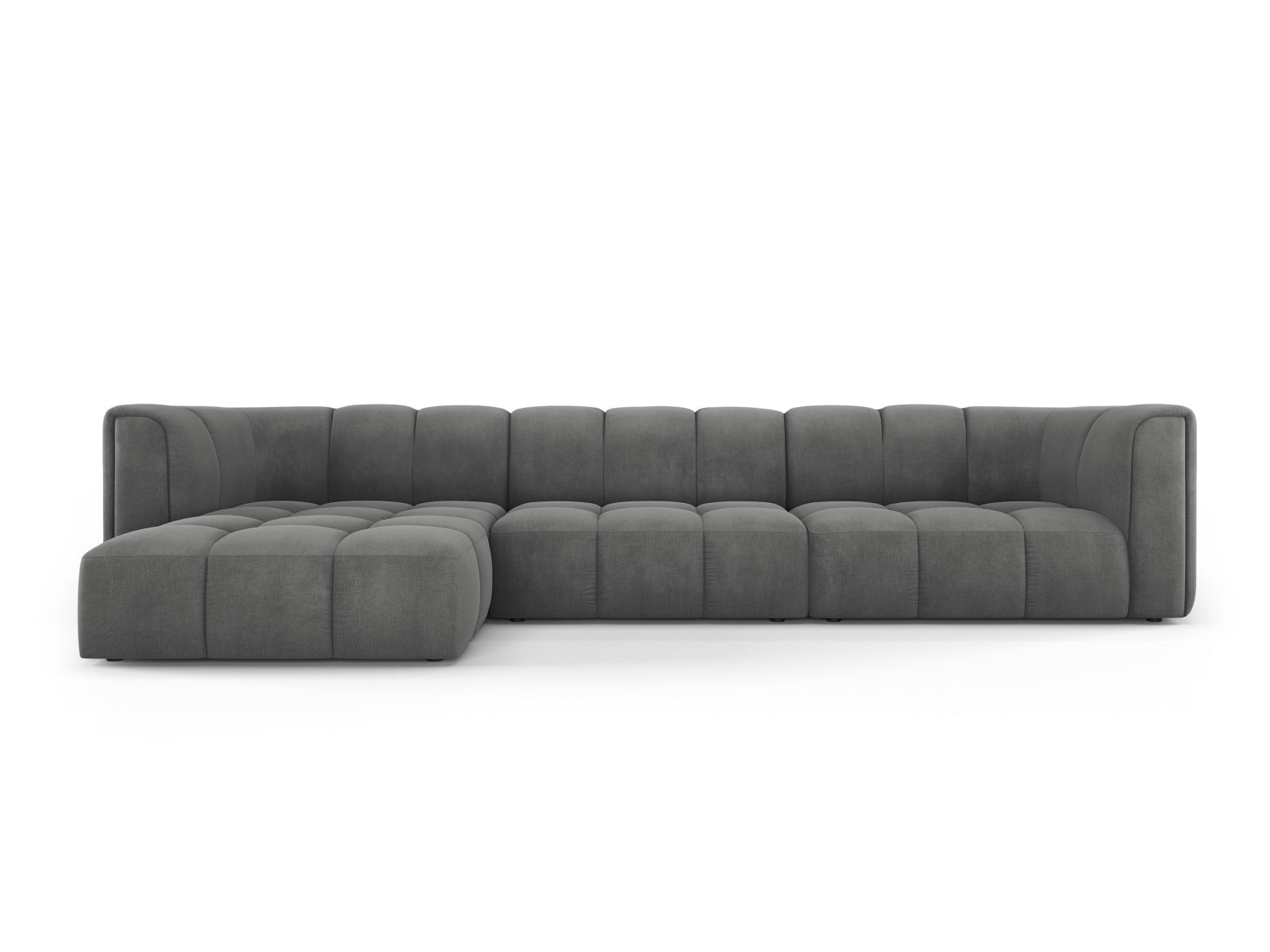 5-Sitzer Ecksofa links modular Moritz in Dark Grey-Rebel präsentiert im Onlineshop von KAQTU Design AG. Ecksofa links ist von Cosmopolitan Design