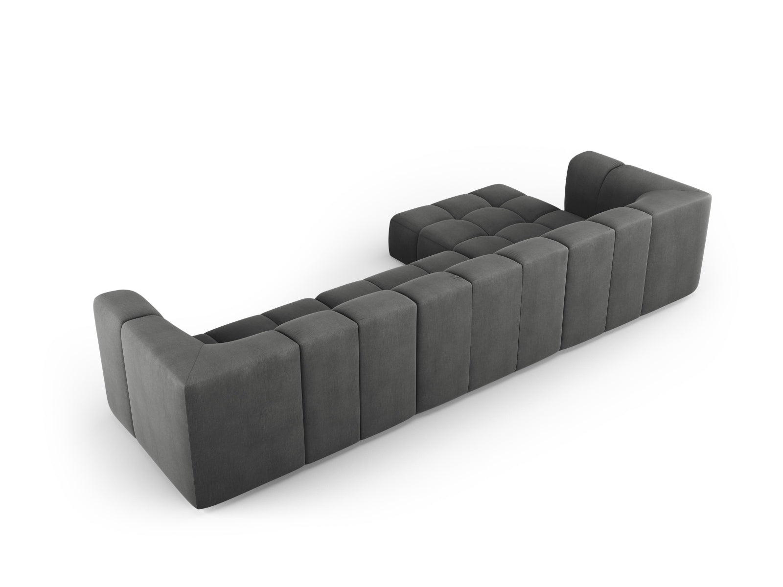 5-Sitzer Ecksofa links modular Moritz in Dark Grey-Rebel präsentiert im Onlineshop von KAQTU Design AG. Ecksofa links ist von Cosmopolitan Design