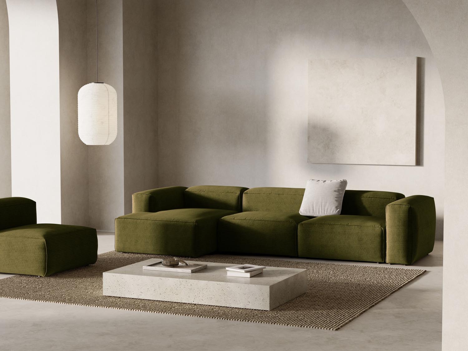 Erleben Sie das stilvolle Bergamo Modulare Ecksofa links 4 Sitzer von Cosmopolitan Design – ideal für Ihr modernes Wohnzimmer und entspannte Abende!