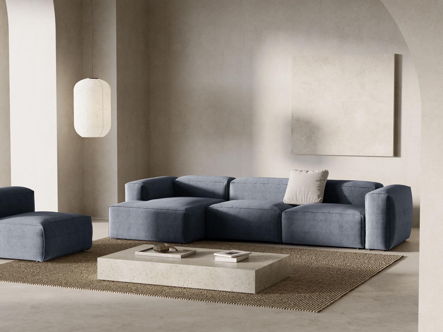 Erleben Sie das stilvolle Bergamo Modulare Ecksofa links 4 Sitzer von Cosmopolitan Design – ideal für Ihr modernes Wohnzimmer und entspannte Abende!