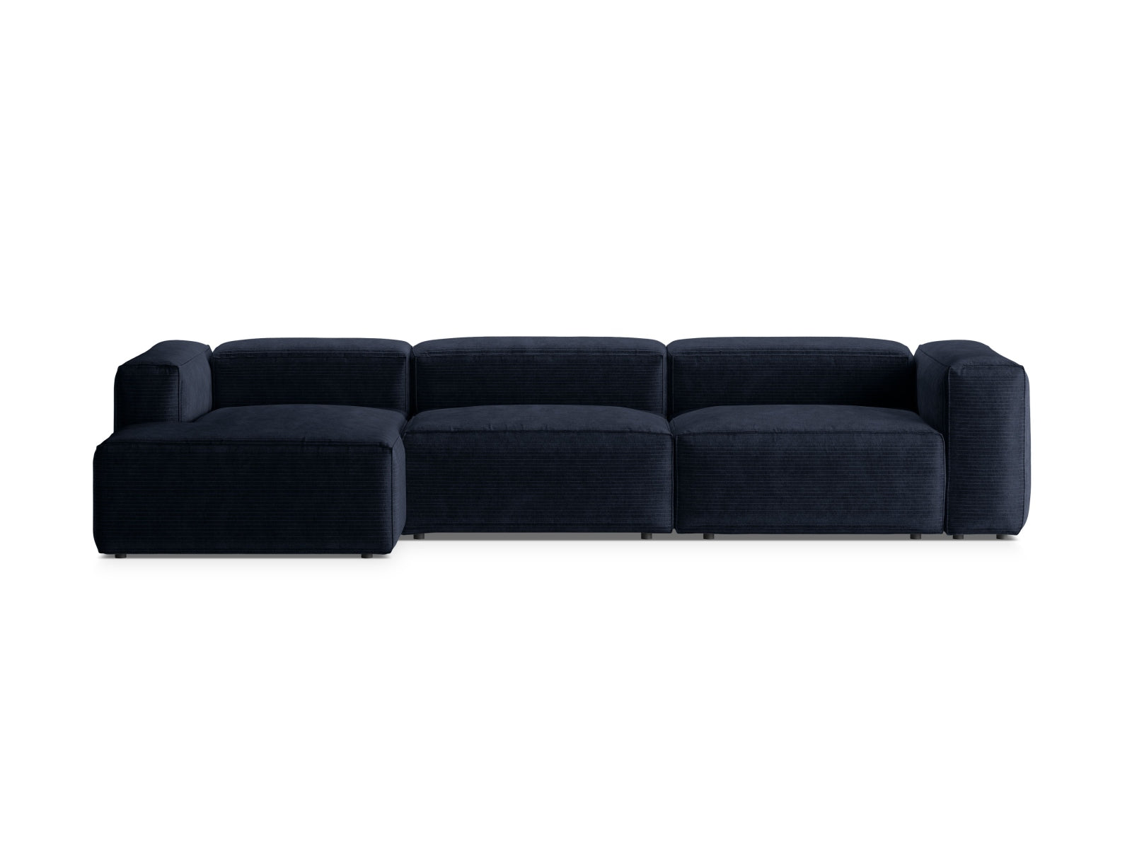 Bergamo Modulares Ecksofa links 4 Sitzer in Navy Blue präsentiert im Onlineshop von KAQTU Design AG. Ecksofa links ist von Cosmopolitan Design