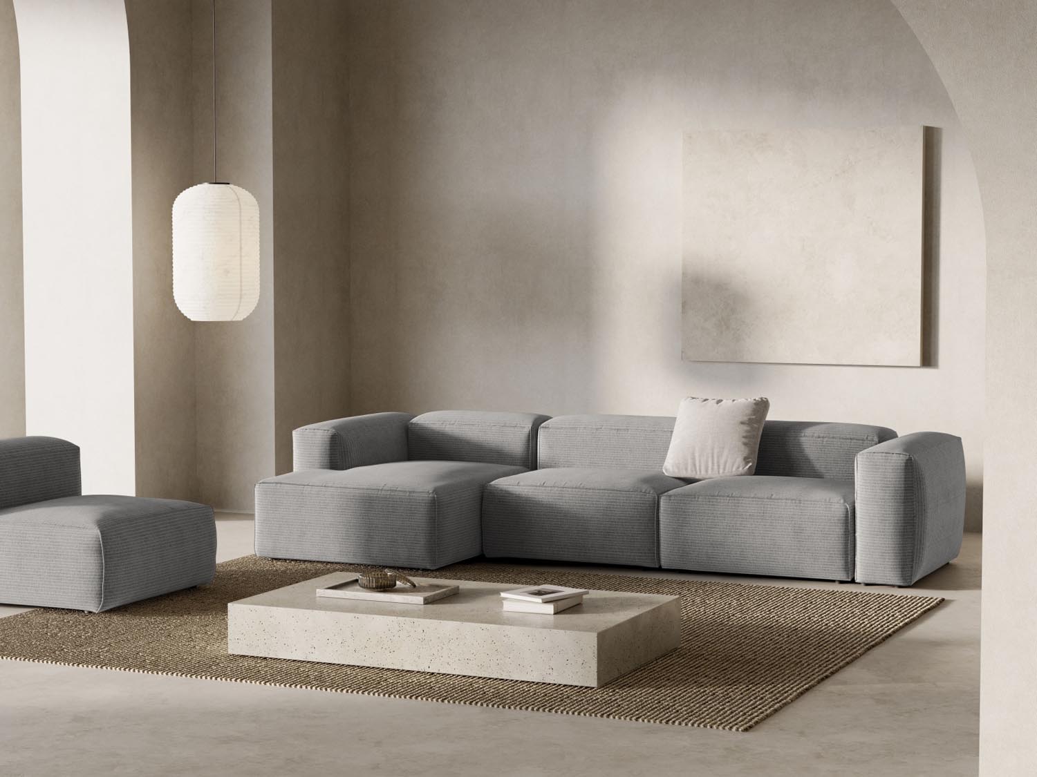 Entdecken Sie das elegante Bergamo Modulare Ecksofa links 4 Sitzer von Cosmopolitan Design – perfekt für Ihr modernes Zuhause und gemütliche Stunden!