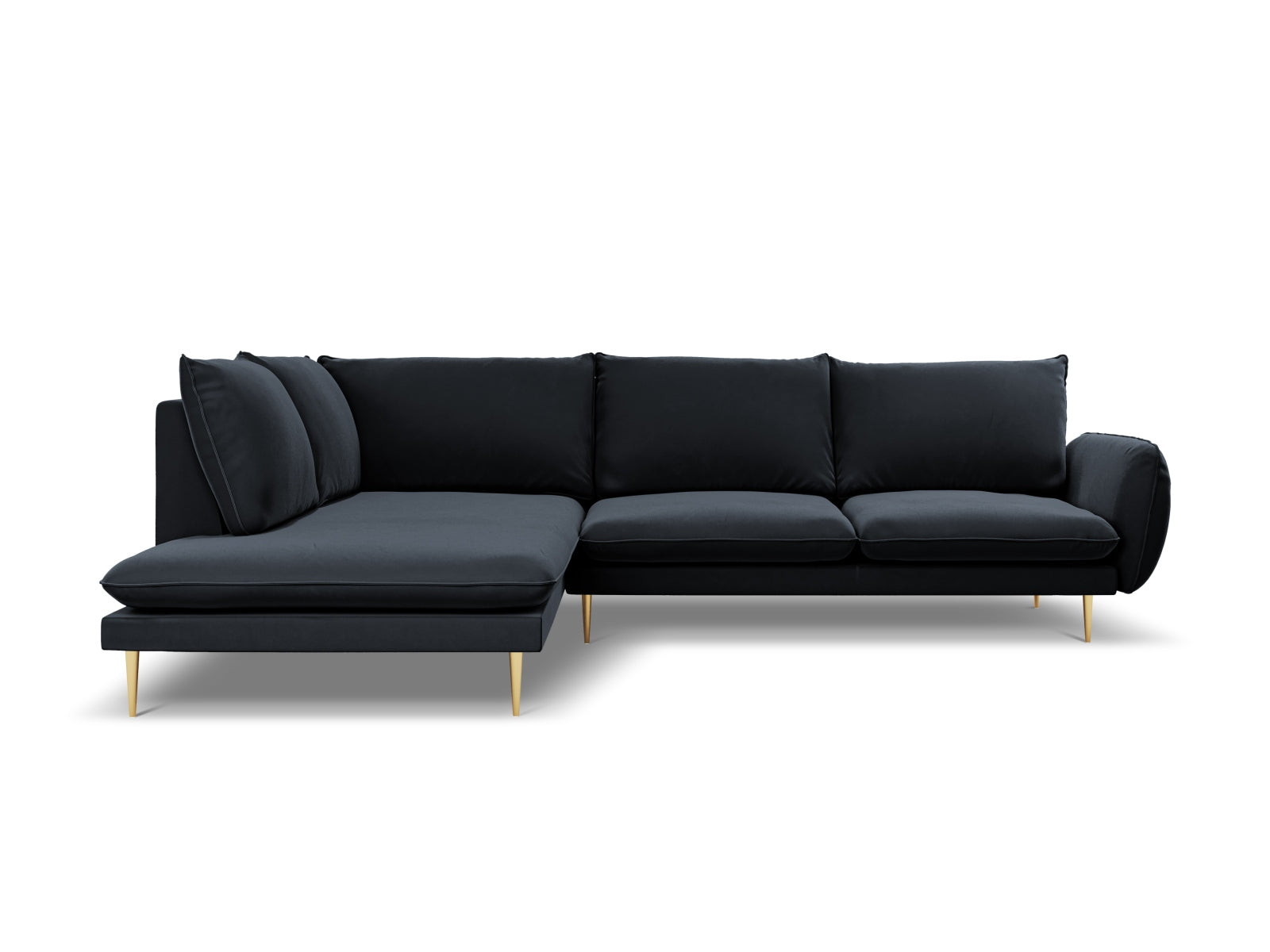 Entdecken Sie das stilvolle Vienna Velour Ecksofa links für 6 Personen. Elegantes Design, hoher Komfort und pflegeleichter Velourstoff für Ihr Wohnzimmer.