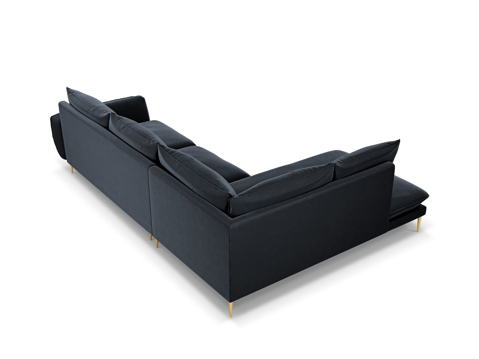Erleben Sie das Vienna Velour Ecksofa links für 6 Personen. Modernes Design, luxuriöser Velourstoff und optimaler Komfort für gesellige Abende.