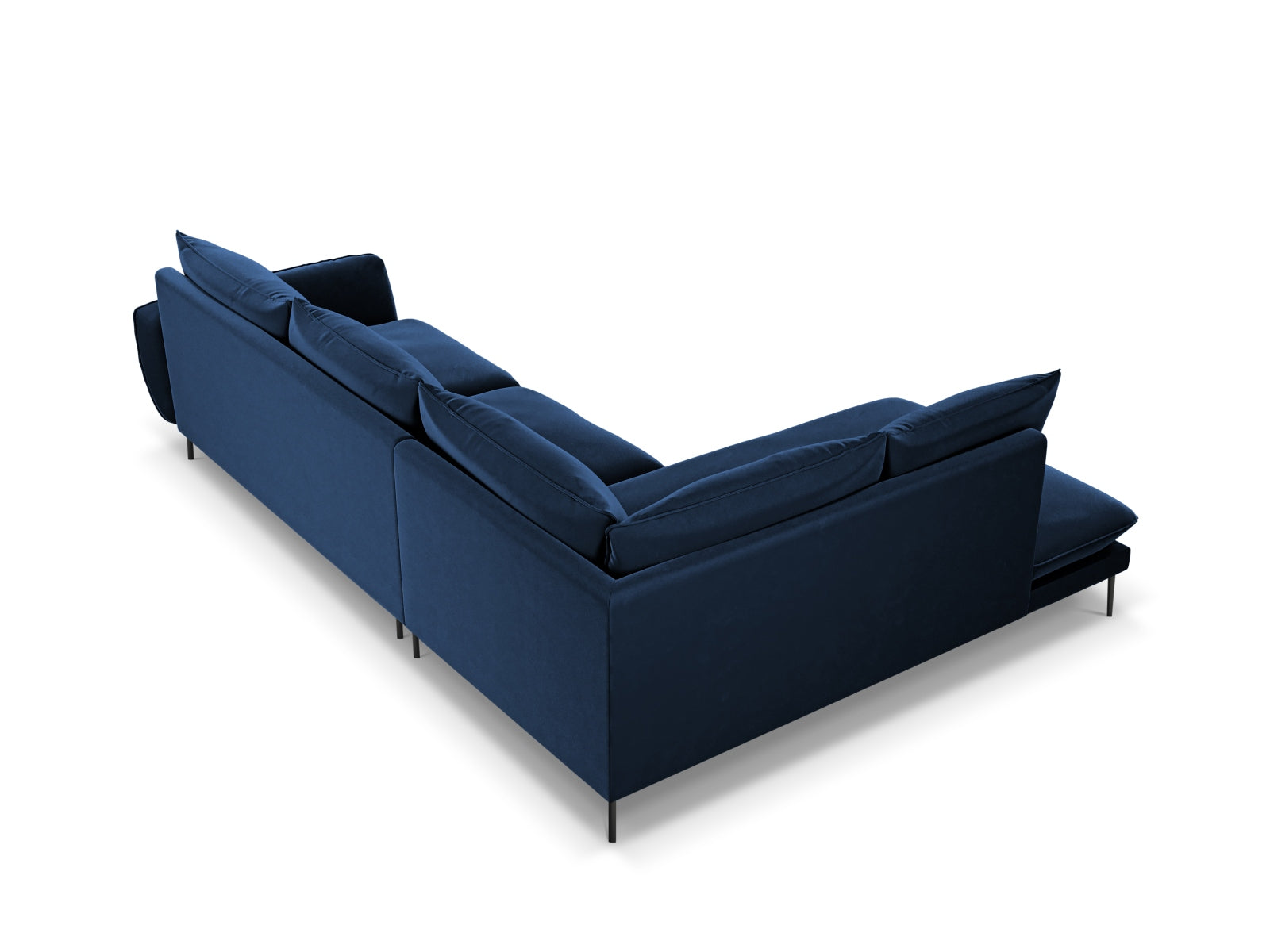 Erleben Sie das Vienna Velour Ecksofa links für 6 Personen. Modernes Design, luxuriöser Velourstoff und optimaler Komfort für gesellige Abende.