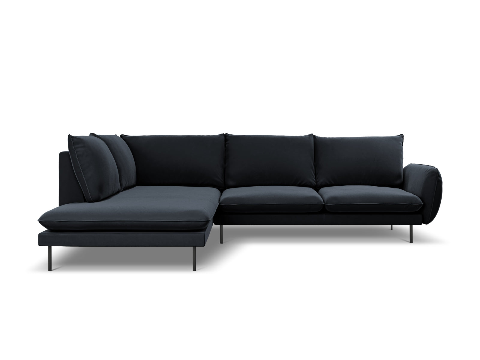 Entdecken Sie das elegante Vienna Velour Ecksofa links für 6 Personen. Stilvoll, komfortabel und ideal für Ihr Wohnzimmer – jetzt bei KAQTU!