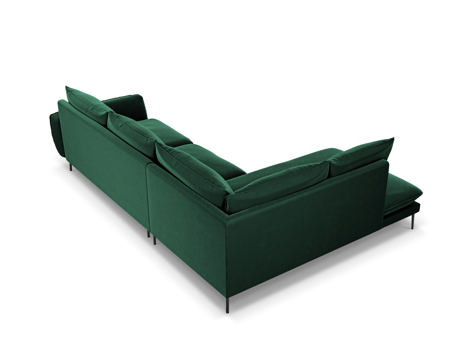 Erleben Sie das Vienna Velour Ecksofa links für 6 Personen. Hochwertiger Velourstoff, modernes Design und optimaler Komfort für Ihr Zuhause!