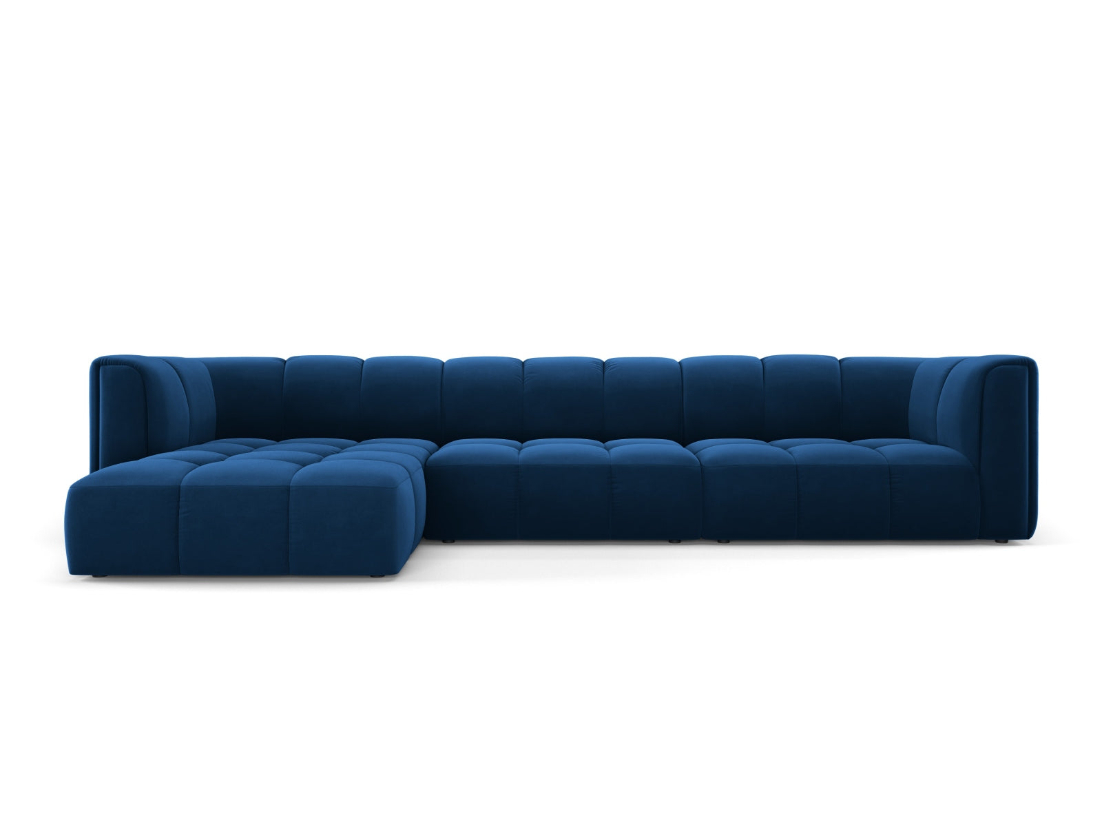 5-Sitzer Modular Ecksofa links Moritz in Royal Blue-Bluvel präsentiert im Onlineshop von KAQTU Design AG. Ecksofa links ist von Cosmopolitan Design