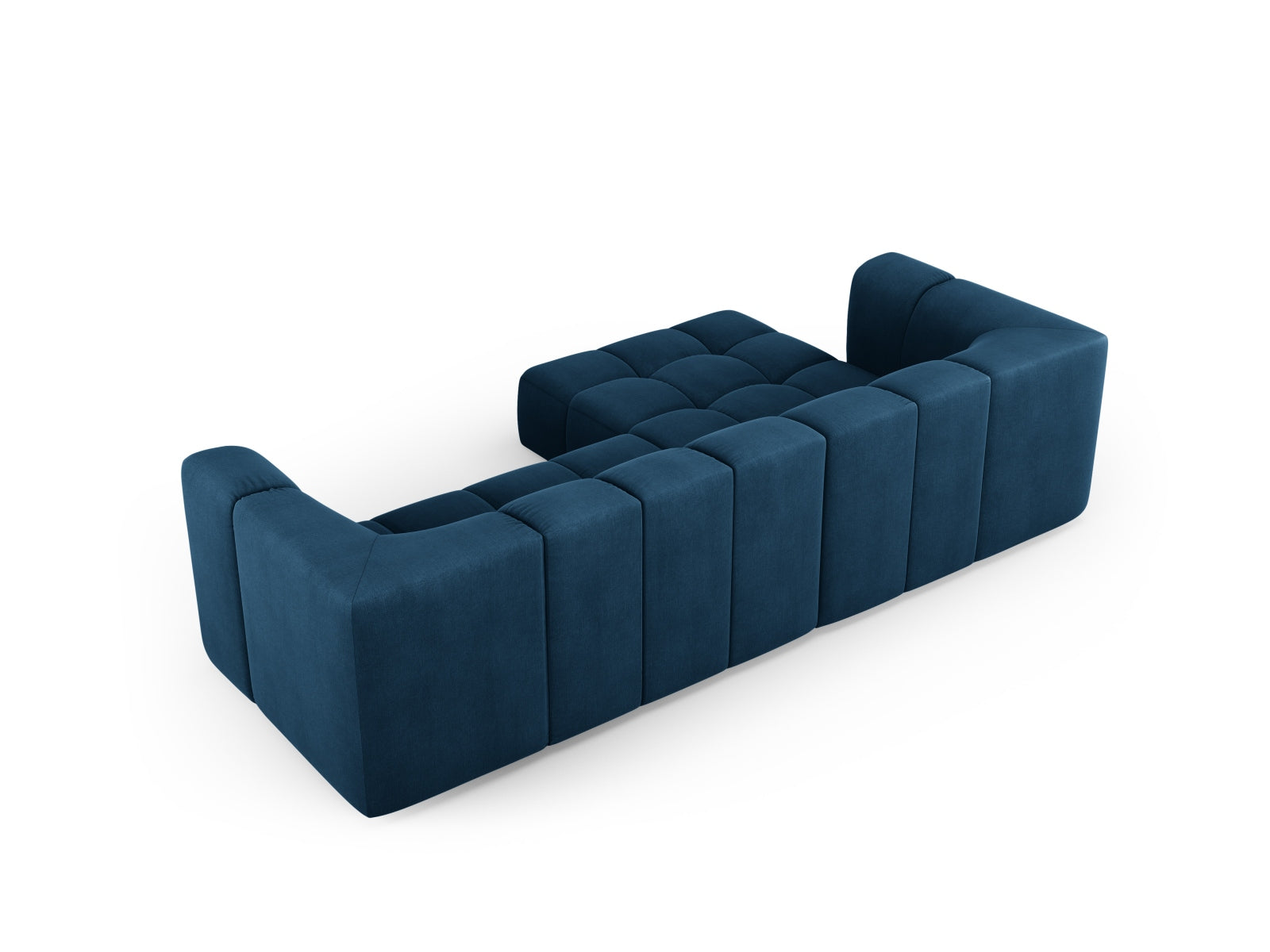Elegantes 3-Sitzer Ecksofa Moritz in Royal Blue-Rebel, linksseitig, perfekt für stilvolle und moderne Wohnkonzepte.
