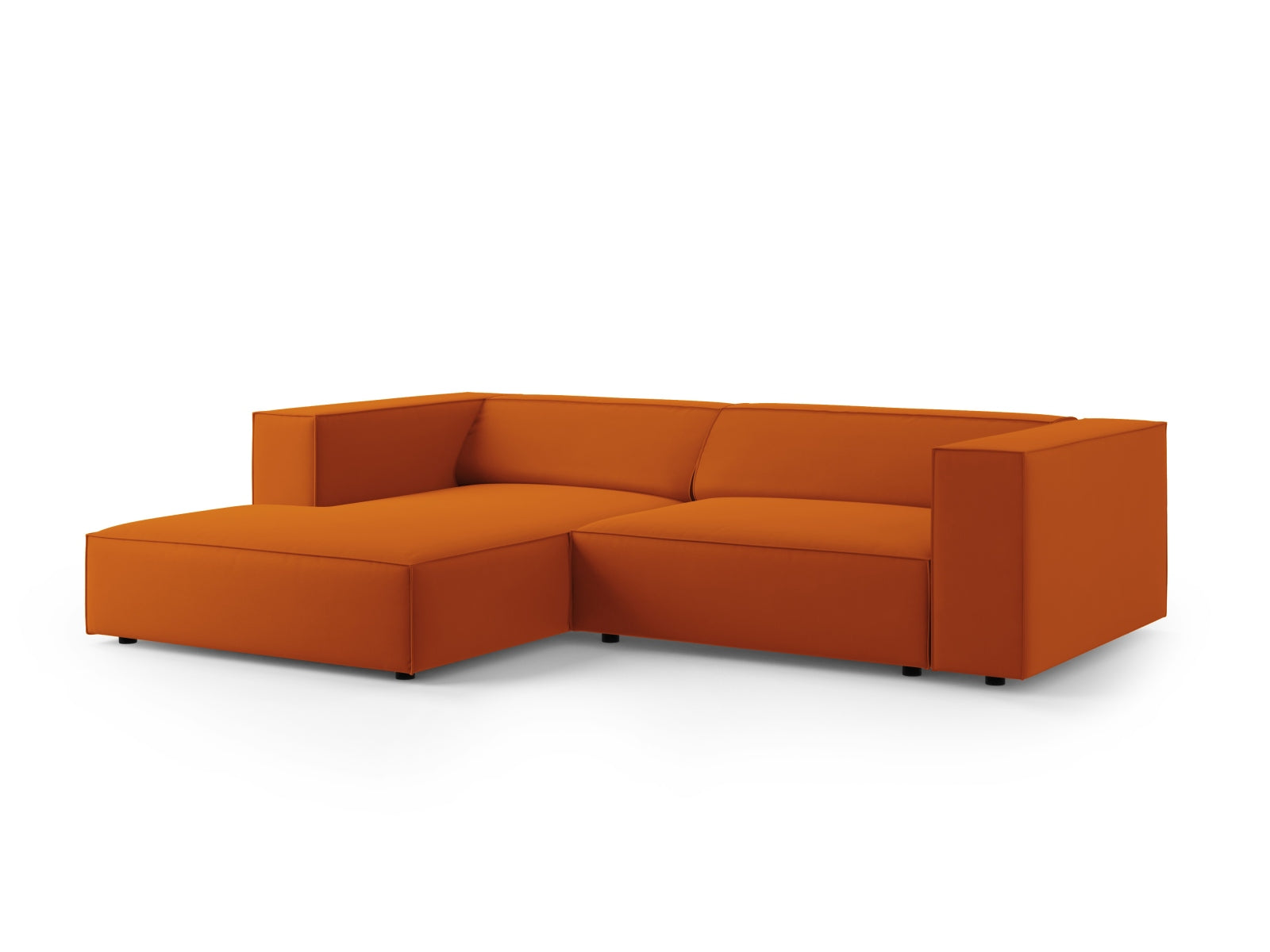 Arendal Velour Ecksofa links 3 Sitzer in Terracotta präsentiert im Onlineshop von KAQTU Design AG. Ecksofa links ist von Cosmopolitan Design