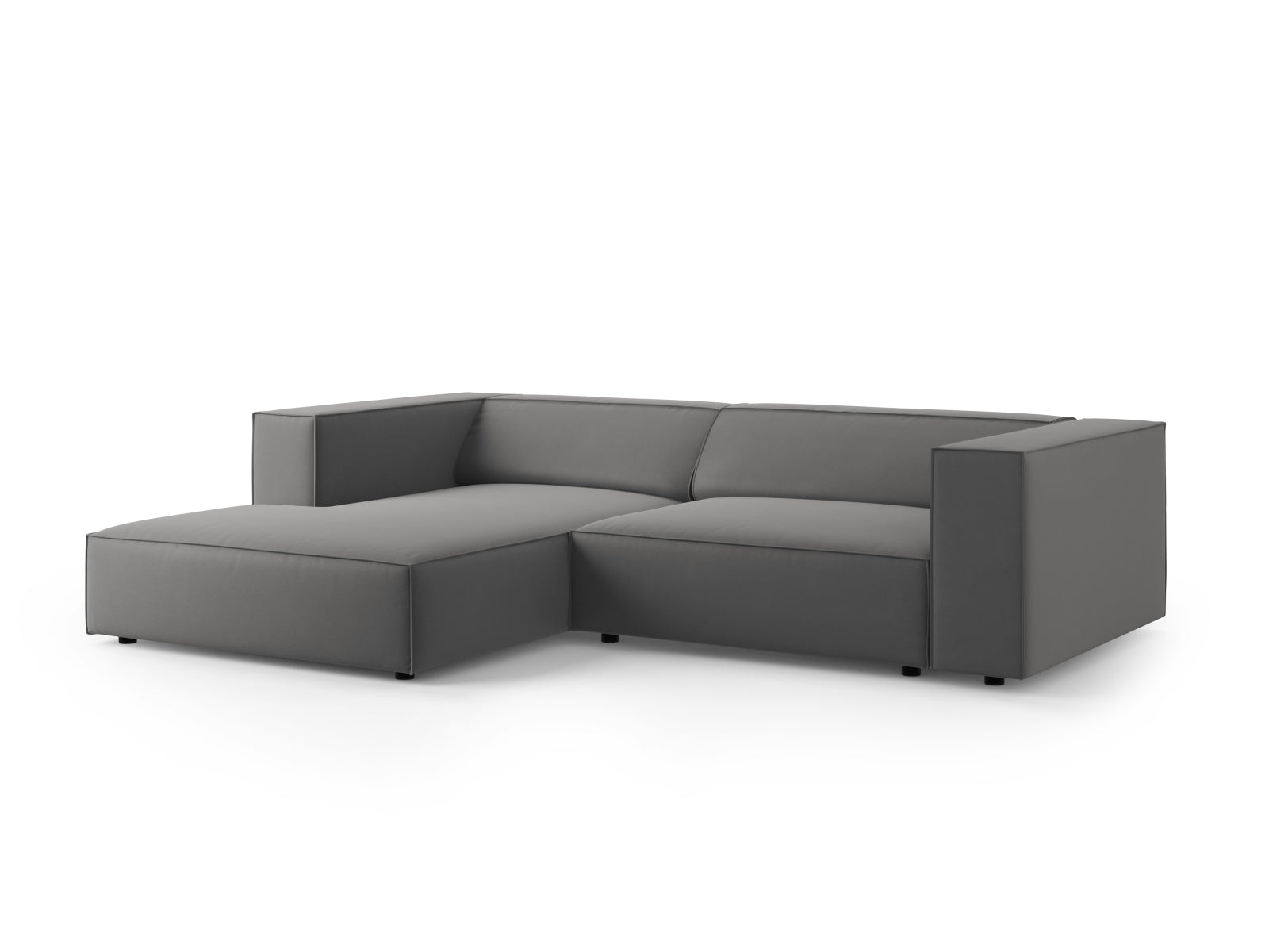 Arendal Velour Ecksofa links 3 Sitzer in Warm grey präsentiert im Onlineshop von KAQTU Design AG. Ecksofa links ist von Cosmopolitan Design