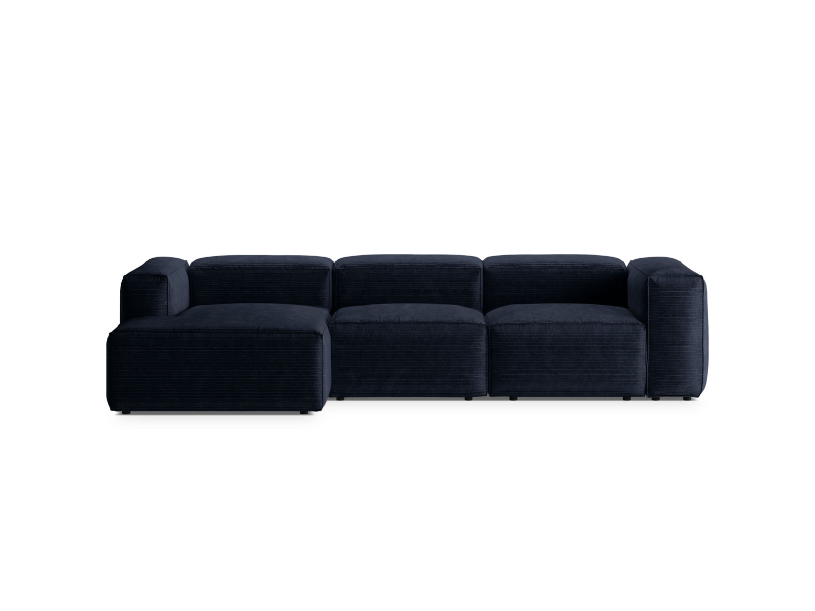 Bergamo Modulares Ecksofa links 3 Sitzer in Navy Blue präsentiert im Onlineshop von KAQTU Design AG. Ecksofa links ist von Cosmopolitan Design
