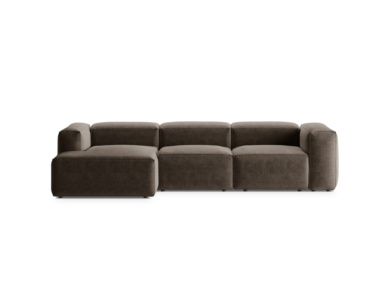 Bergamo Modulares Ecksofa links 3 Sitzer in Cappuccino präsentiert im Onlineshop von KAQTU Design AG. Ecksofa links ist von Cosmopolitan Design