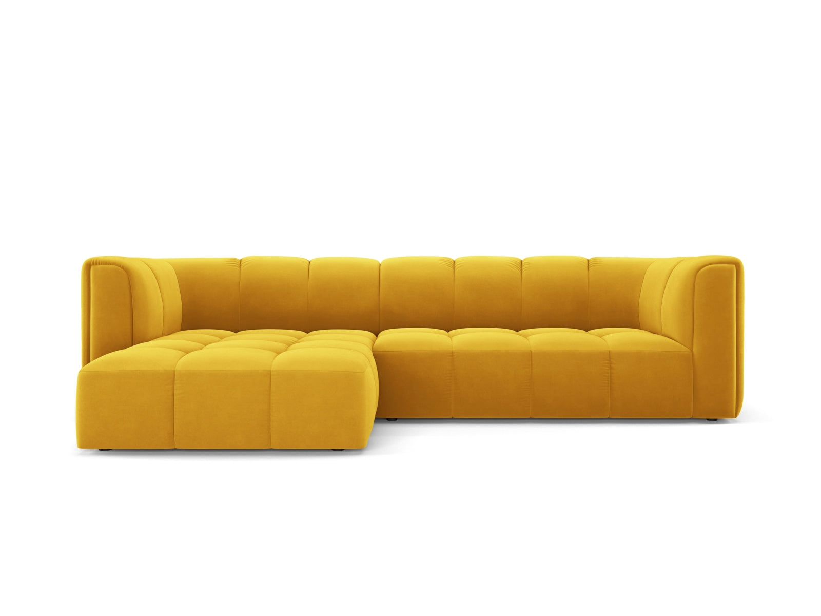3-Sitzer Modular Ecksofa links Moritz in Yellow-Bluvel präsentiert im Onlineshop von KAQTU Design AG. Ecksofa links ist von Cosmopolitan Design