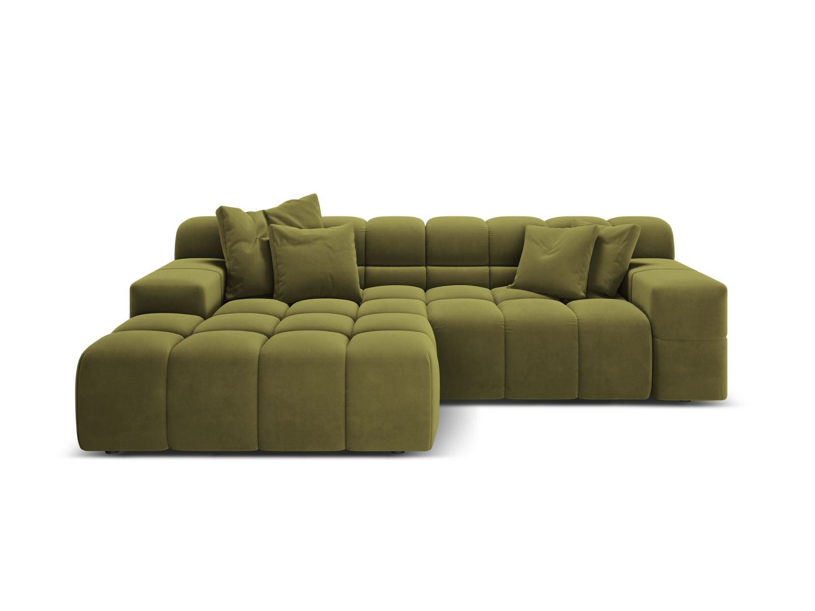 2-Sitzer Ecksofa links Hawaii in Pistachio-Magic Velvet präsentiert im Onlineshop von KAQTU Design AG. Ecksofa links ist von Cosmopolitan Design