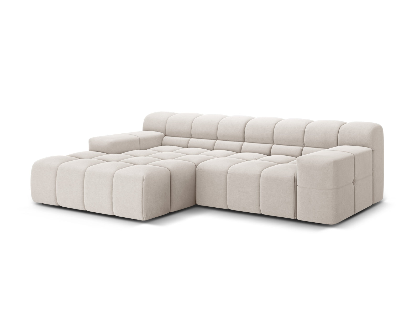 2-Sitzer Ecksofa links Hawaii in Light Beige-Moly präsentiert im Onlineshop von KAQTU Design AG. Ecksofa links ist von Cosmopolitan Design