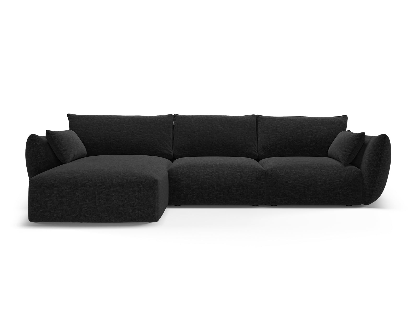 5-Sitzer Ecksofa links Matera in Black-Haga präsentiert im Onlineshop von KAQTU Design AG. Ecksofa links ist von Cosmopolitan Design