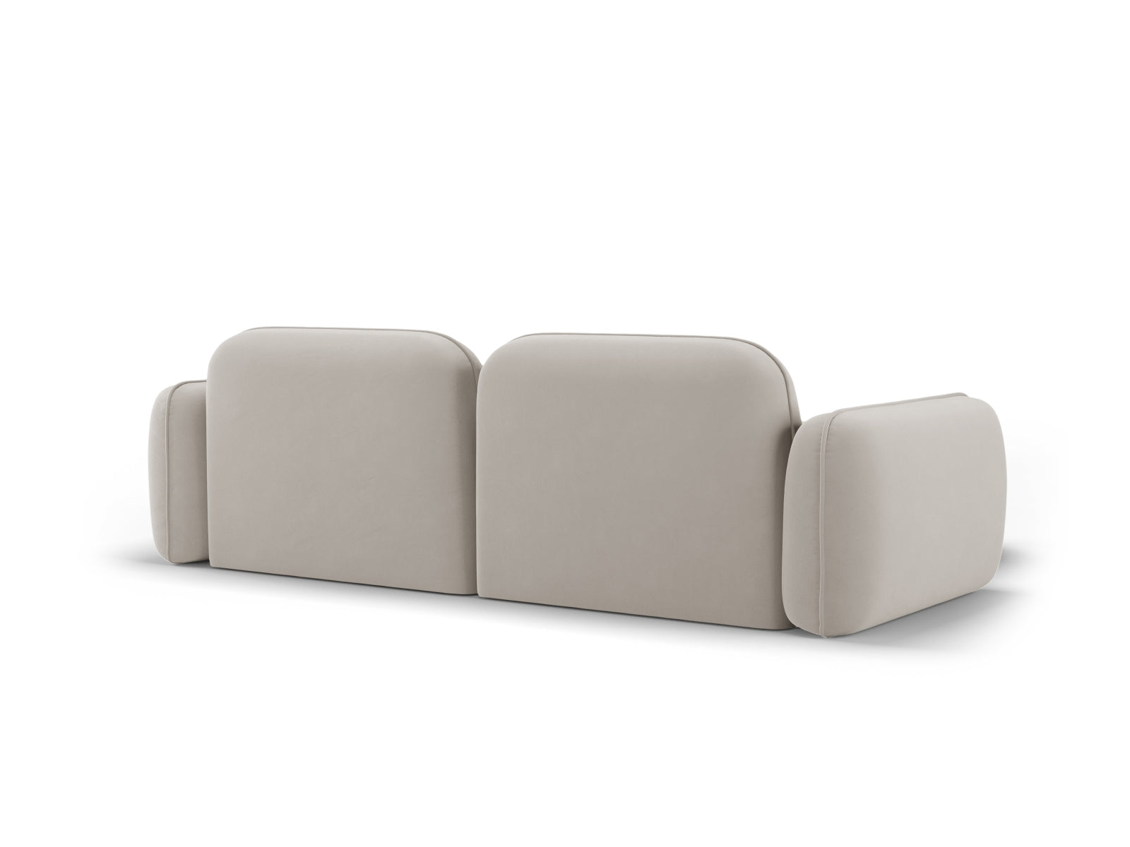 Sydney Velour Modular Ecksofa links 3 Sitzer in Light Beige präsentiert im Onlineshop von KAQTU Design AG. Ecksofa links ist von Cosmopolitan Design