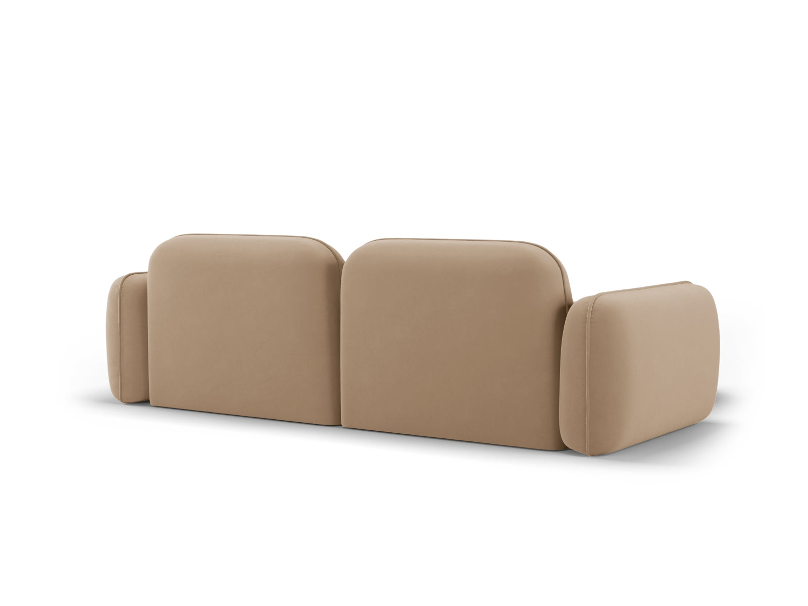 Sydney Velour Modular Ecksofa links 3 Sitzer in Sand präsentiert im Onlineshop von KAQTU Design AG. Ecksofa links ist von Cosmopolitan Design