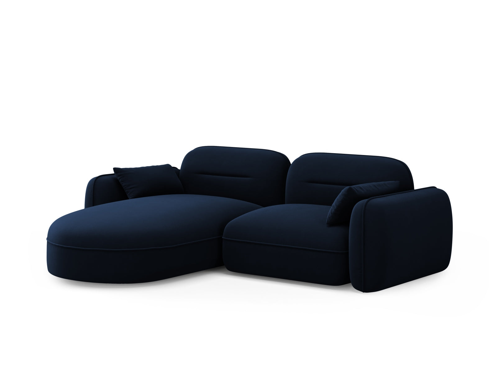 Sydney Velour Modular Ecksofa links 3 Sitzer in Royal Blue präsentiert im Onlineshop von KAQTU Design AG. Ecksofa links ist von Cosmopolitan Design