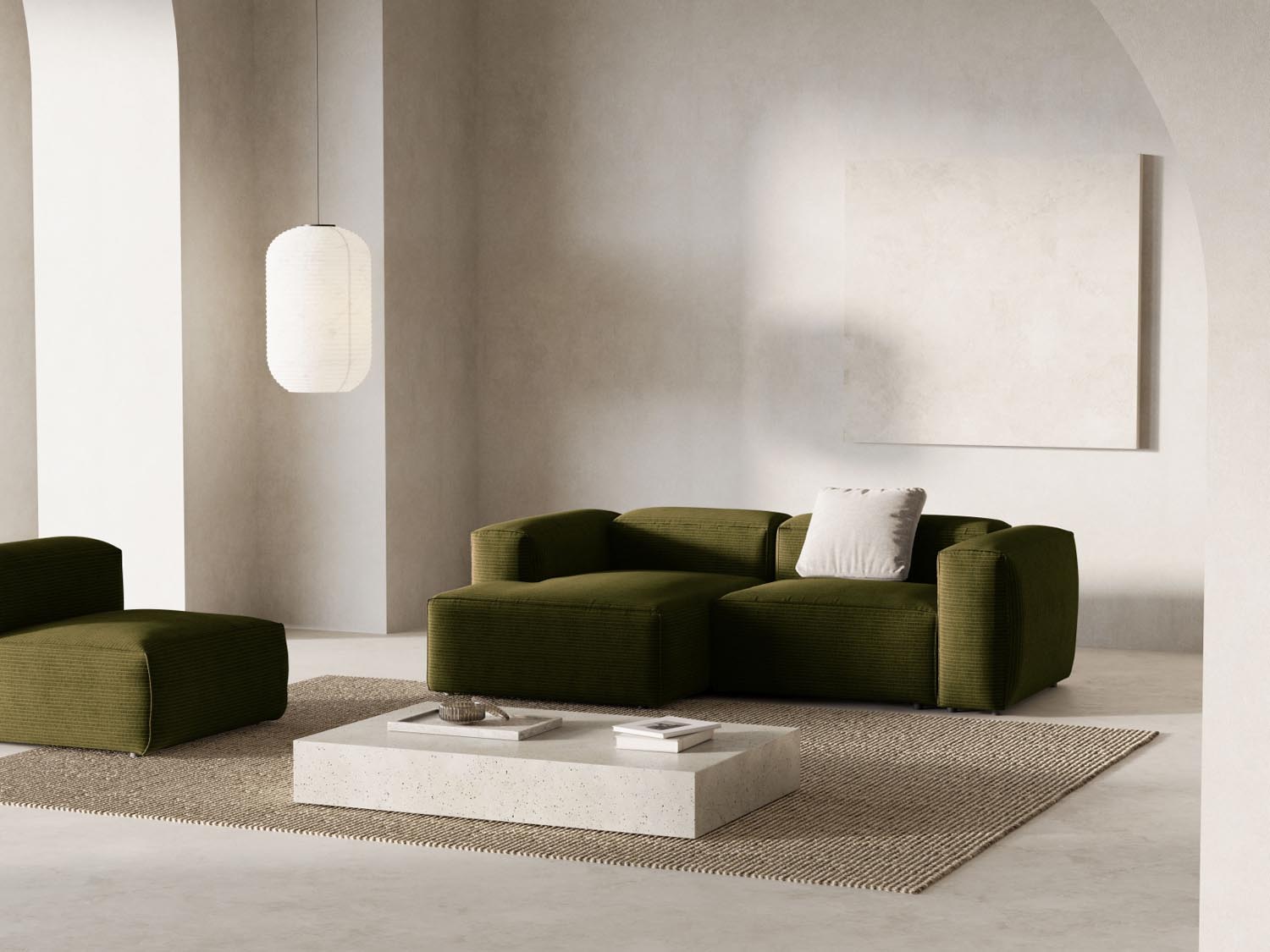 Erleben Sie das stilvolle Bergamo Modulare Ecksofa links 2 Sitzer von Cosmopolitan Design – ideal für moderne Wohnkonzepte und entspannte Abende!