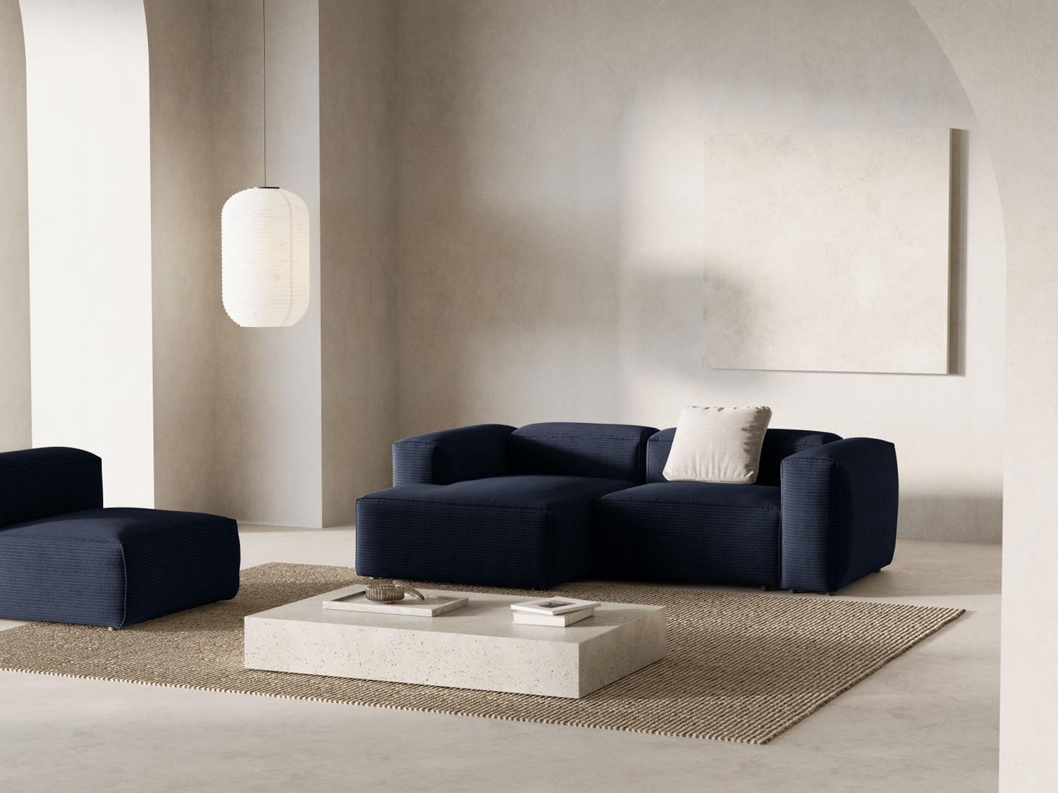 Entdecken Sie das elegante Bergamo Modulare Ecksofa links 2 Sitzer von Cosmopolitan Design – perfekt für stilvolle Wohnräume und gemütliche Stunden!