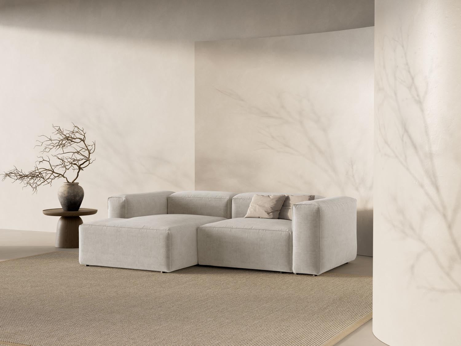 Entdecken Sie das elegante Bergamo Modulare Ecksofa links 2 Sitzer von Cosmopolitan Design – perfekt für Ihr modernes Zuhause und gemütliche Stunden!