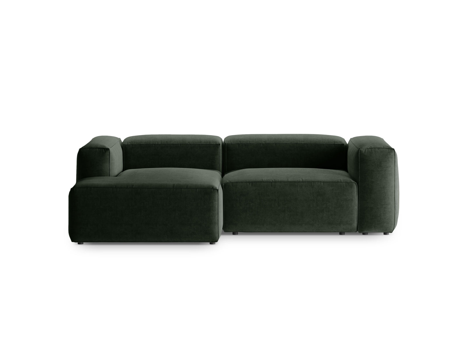 Bergamo Modulares Ecksofa links 2 Sitzer in Moss Green präsentiert im Onlineshop von KAQTU Design AG. Ecksofa links ist von Cosmopolitan Design